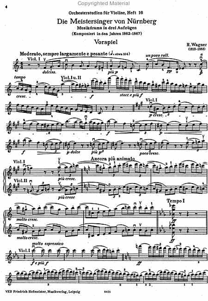 Orchesterstudien fur Violine, Heft 16