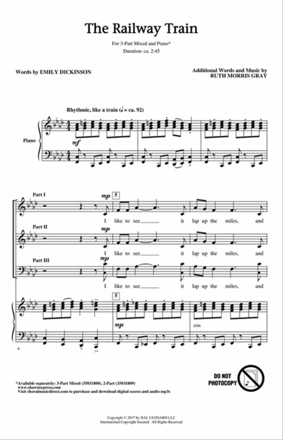 The Railway Train The Railway Train 3-Part scores gallery preview page 2