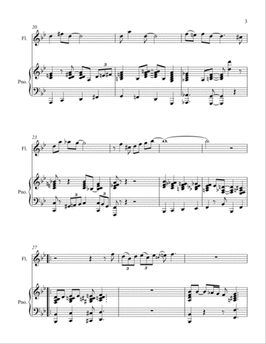 Basin Street Blues Flute Solo scores gallery preview page 3
