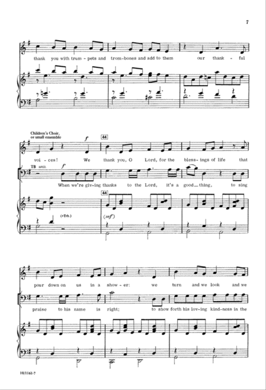 To Give Thanks to the Lord 4-Part scores gallery preview page 7