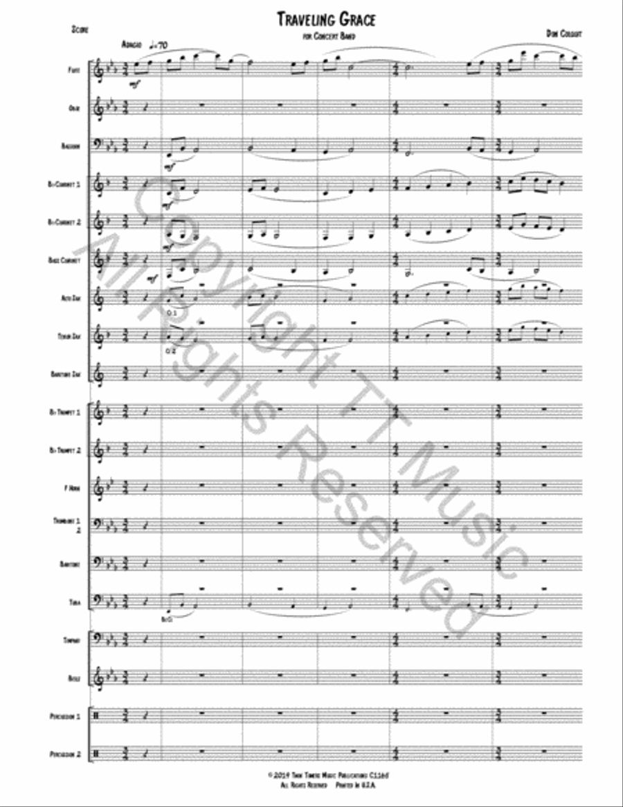 Traveling Grace Concert Band scores gallery preview page 4