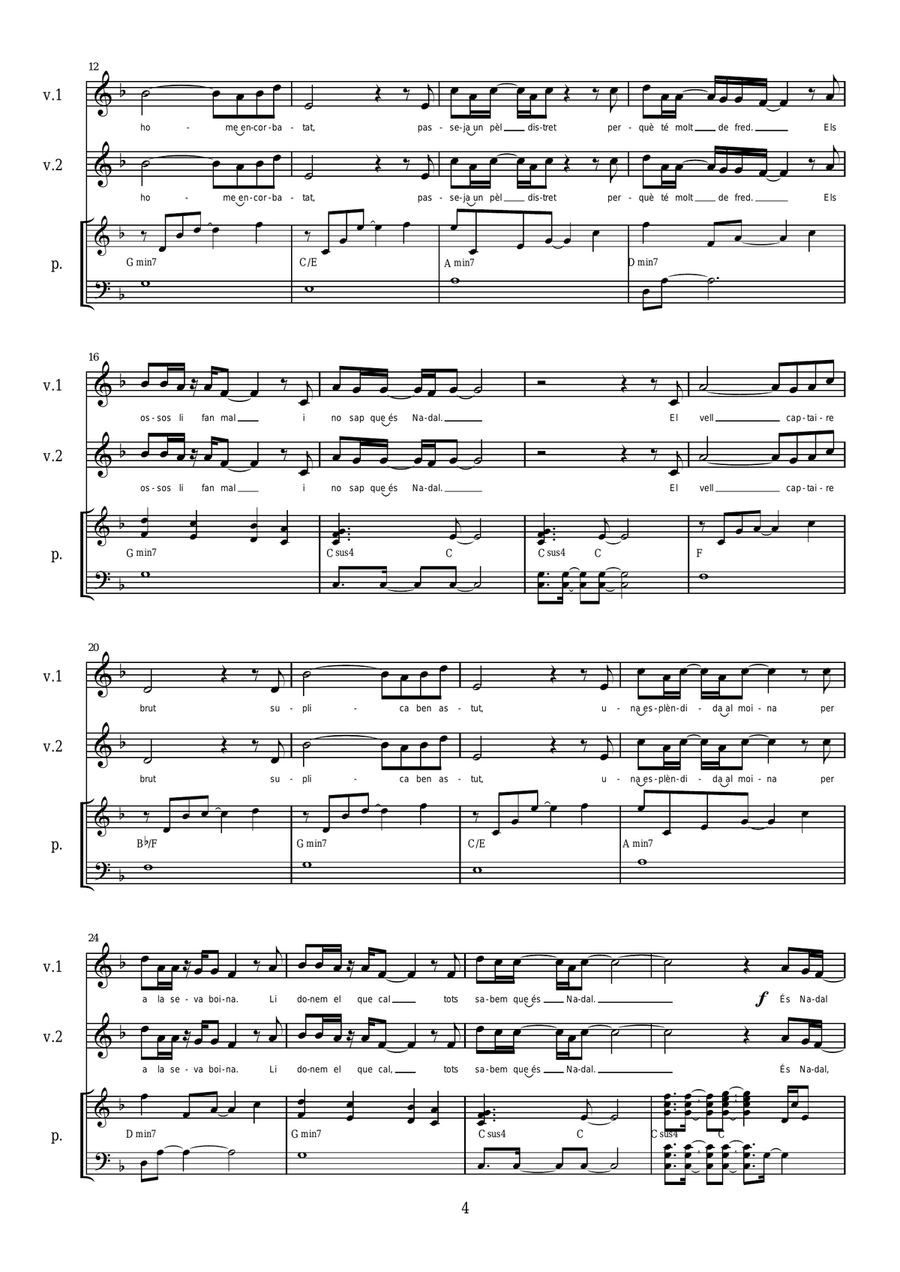 Cançó de nadal Piano scores gallery preview page 6