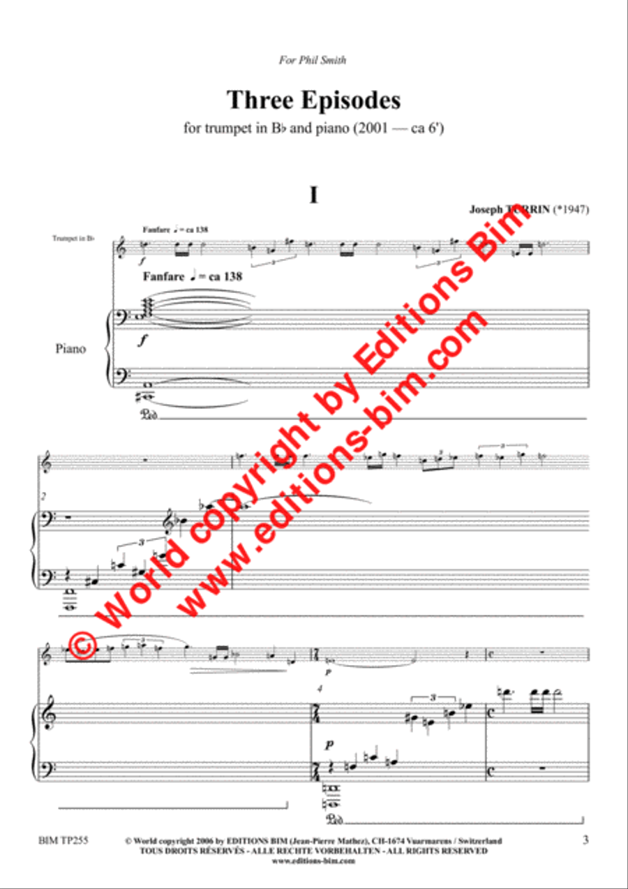 3 Episodes Trumpet Solo scores gallery preview page 2