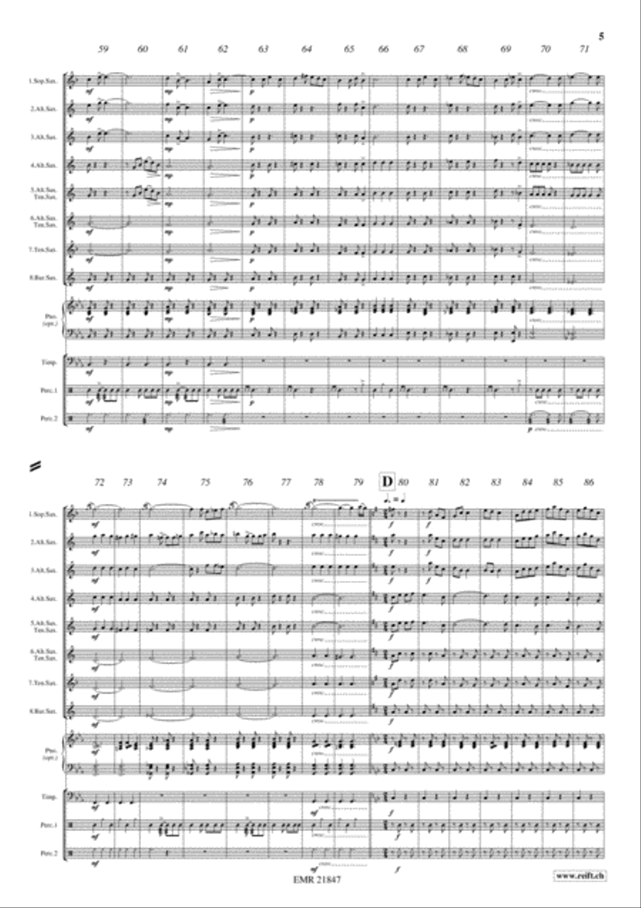 Irish Story Saxophone Ensemble scores gallery preview page 5