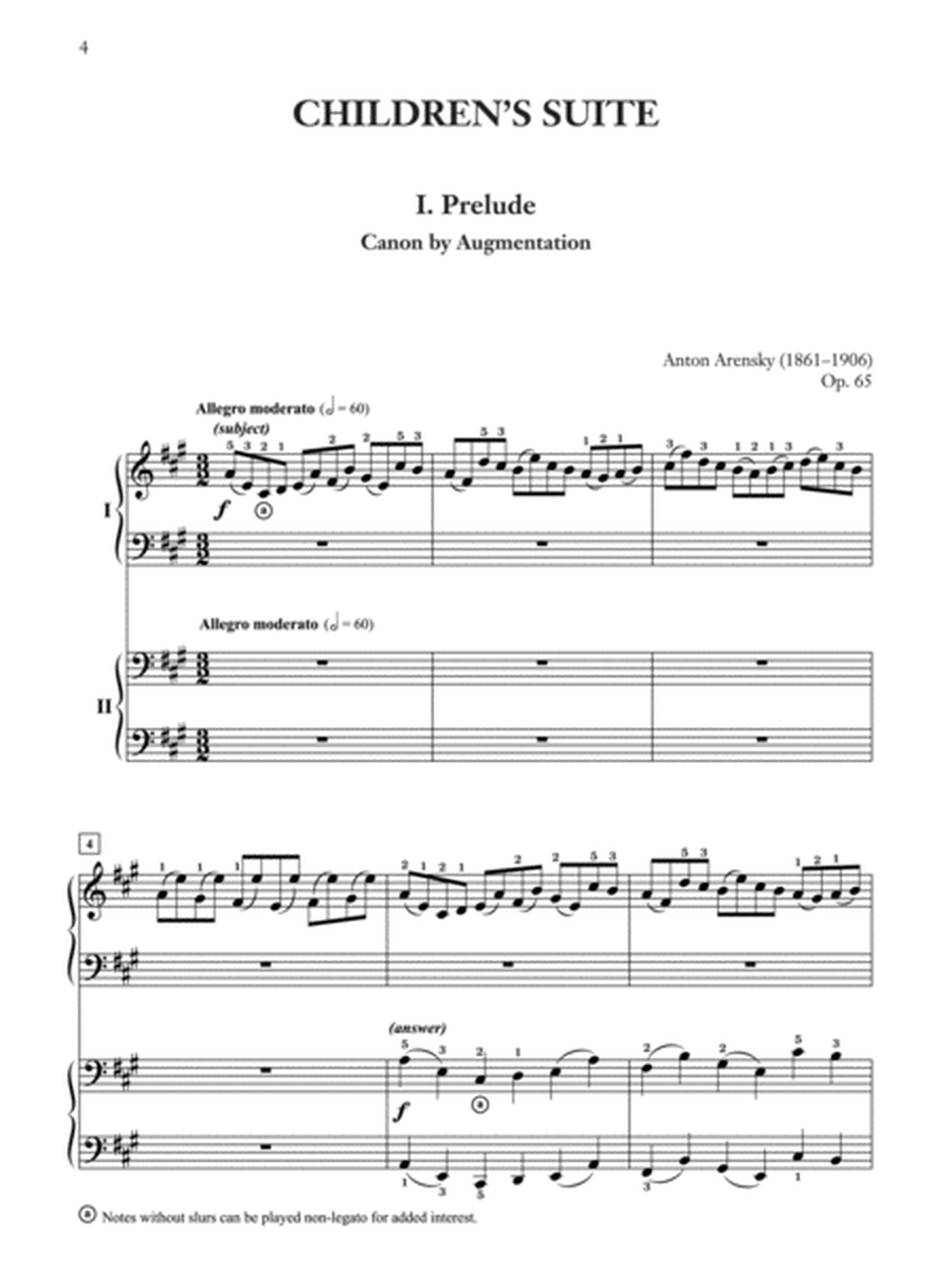 Arensky: Children's Suite (Canons), Opus 65 - Piano Duo (2 Pianos, 4 Hands)