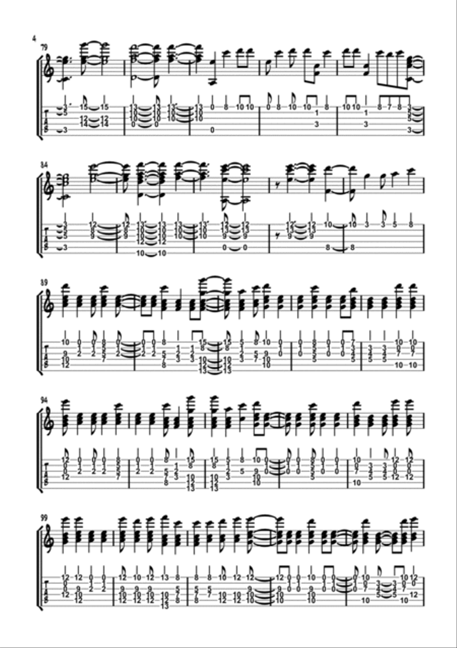 Run To The Father Guitar Tablature scores gallery preview page 4