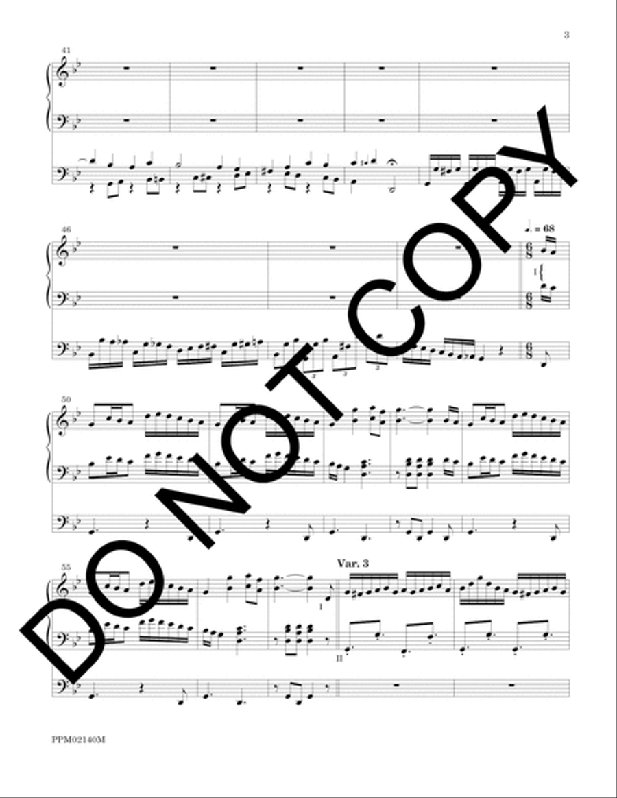 Ritornello and Variations on Llangloffan Organ scores gallery preview page 3