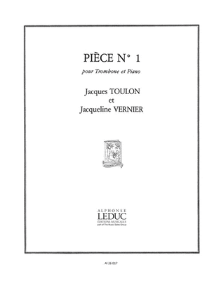 Book cover for Piece No.1 (trombone & Piano)