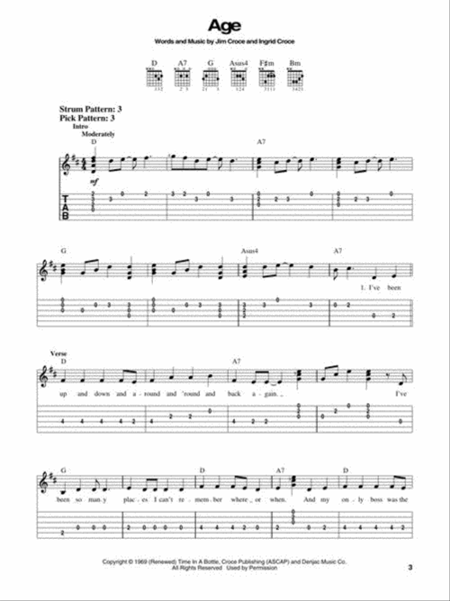 The Best Of Jim Croce - Easy Guitar Electric Guitar scores gallery preview page 6