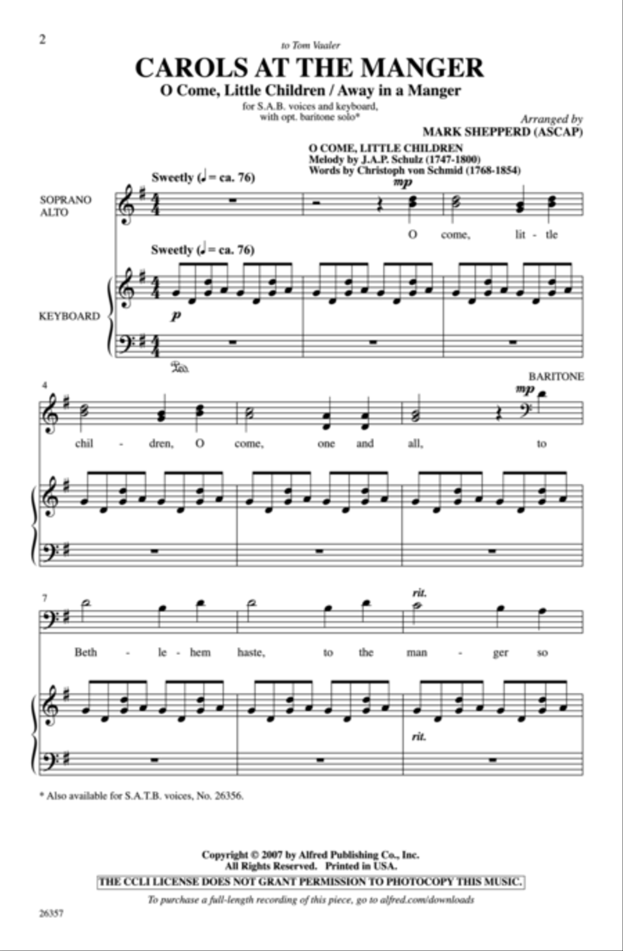 Carols at the Manger 3-Part scores gallery preview page 2