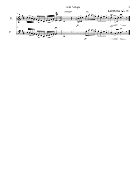 Suita Antiqua for flute and cello image number null