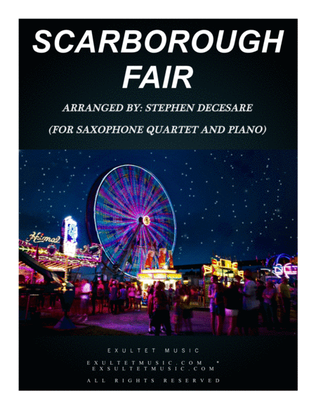 Book cover for Scarborough Fair (for Saxophone Quartet & Piano)