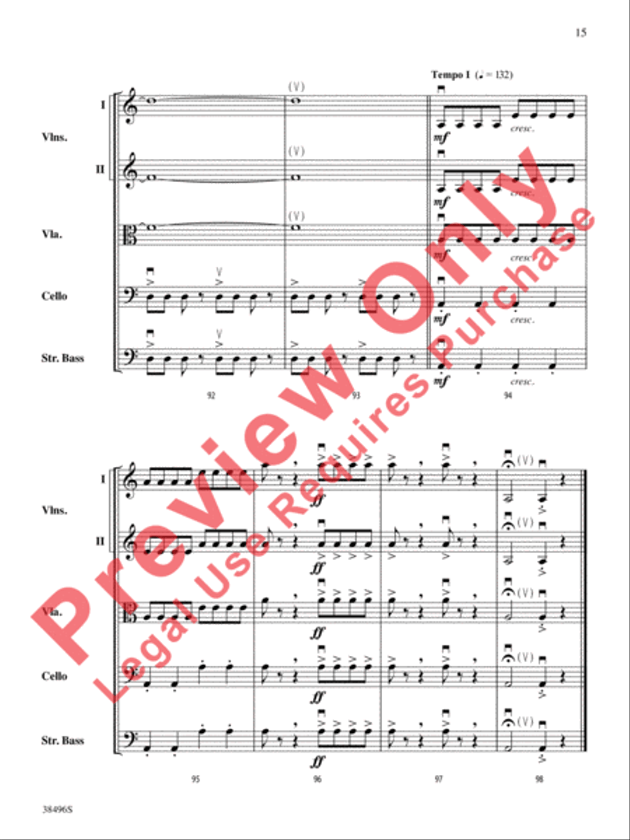 Viva los Conquistadores! String Orchestra scores gallery preview page 16