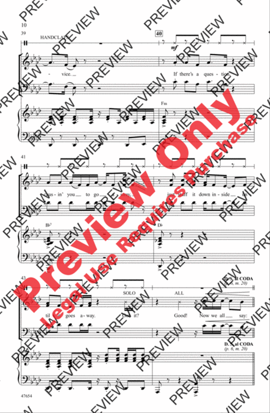 Perfection 4-Part scores gallery preview page 10
