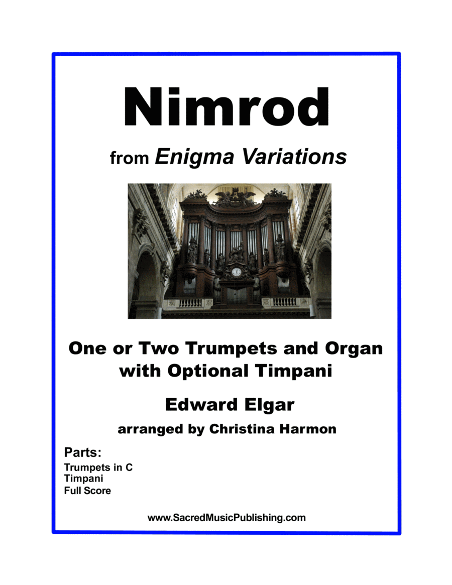 Nimrod from Enigma Variations for One or Two Trumpet and Organ with Optional Timpani Trumpet Duet scores gallery preview page 1