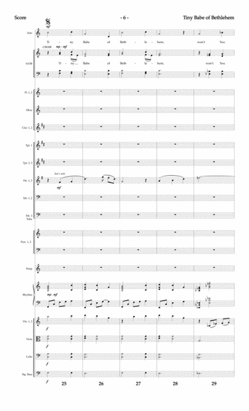 Tiny Babe of Bethlehem - Orchestral Score and Parts