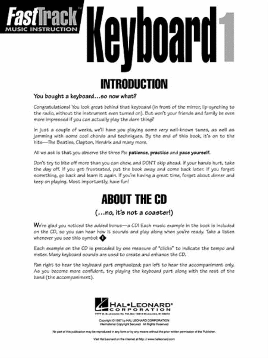 FastTrack Keyboard Method – Book 1 Piano Method scores gallery preview page 2