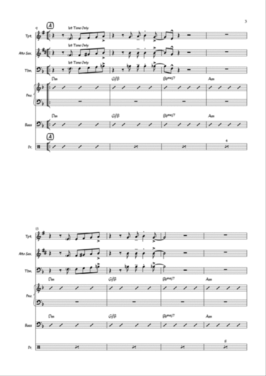 Under The Milky Way Jazz Ensemble scores gallery preview page 3