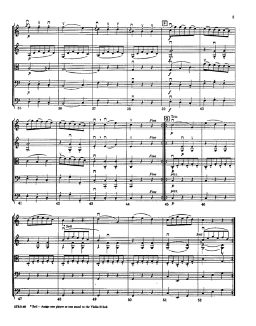 Symphony No. 39: Menuetto Orchestra scores gallery preview page 4