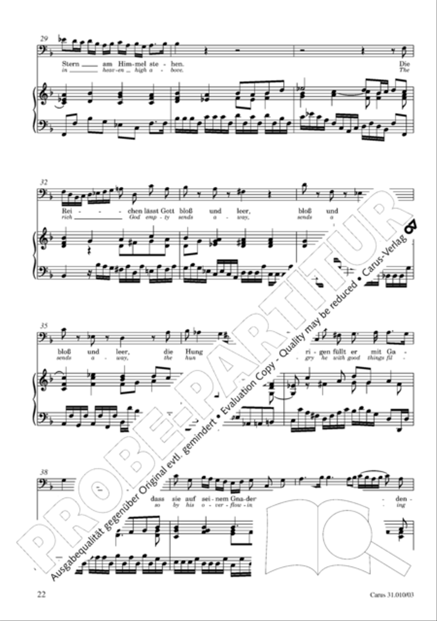 Magnify the Lord, my soul (Meine Seel erhebt den Herren) 4-Part scores gallery preview page 23