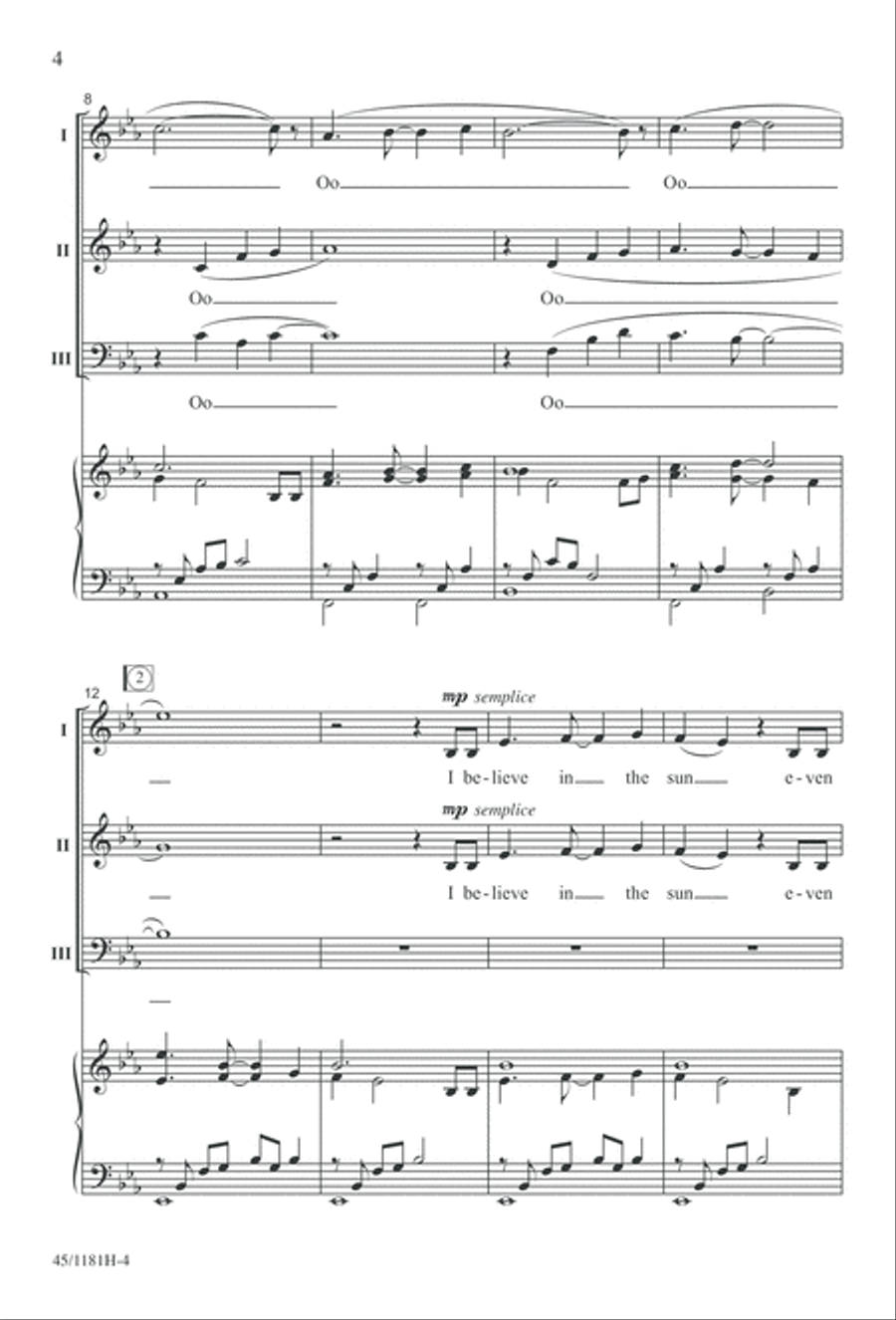 Contemporary Choral Classics 3-Part scores gallery preview page 4