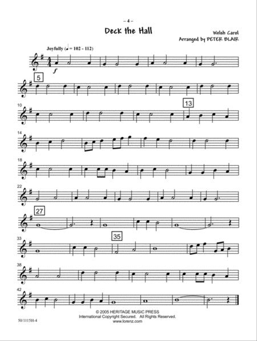 JumpStart First Holiday Concert - Alto Sax/Baritone Sax Concert Band scores gallery preview page 3