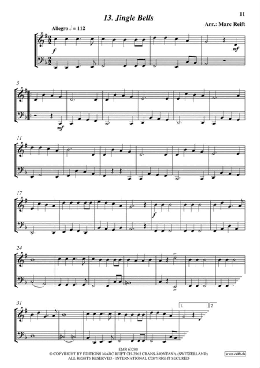 35 Easy Christmas Duets Cornet scores gallery preview page 11