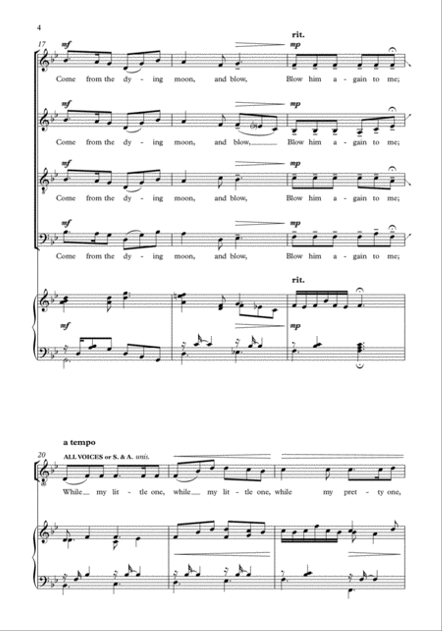 Sweet and low 4-Part scores gallery preview page 4