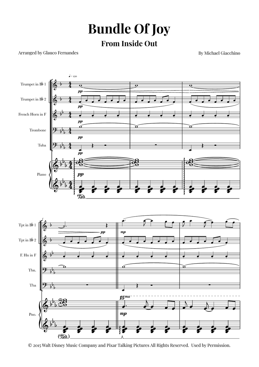 Bundle Of Joy Brass Quintet scores gallery preview page 1