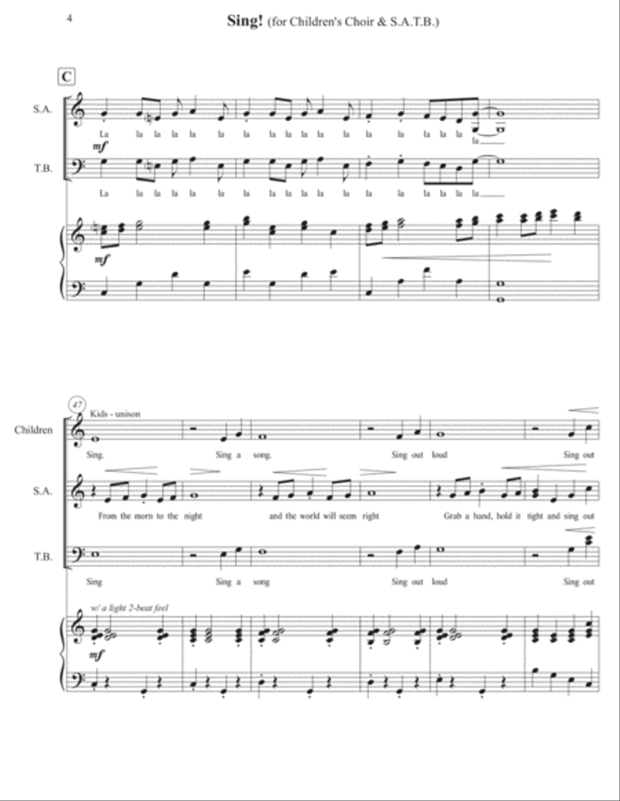 Sing Sing 4-Part scores gallery preview page 5