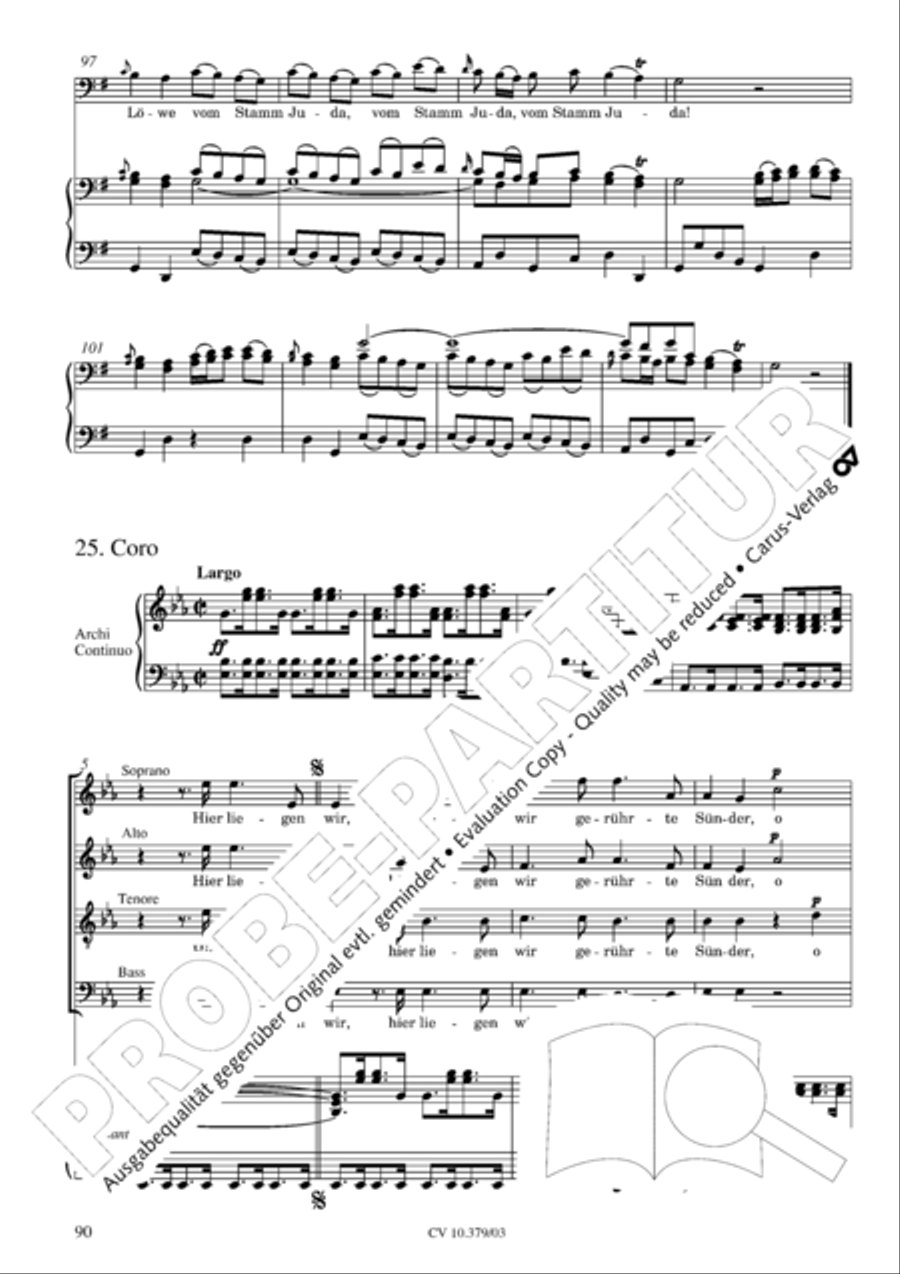 Der Tod Jesu 4-Part scores gallery preview page 91