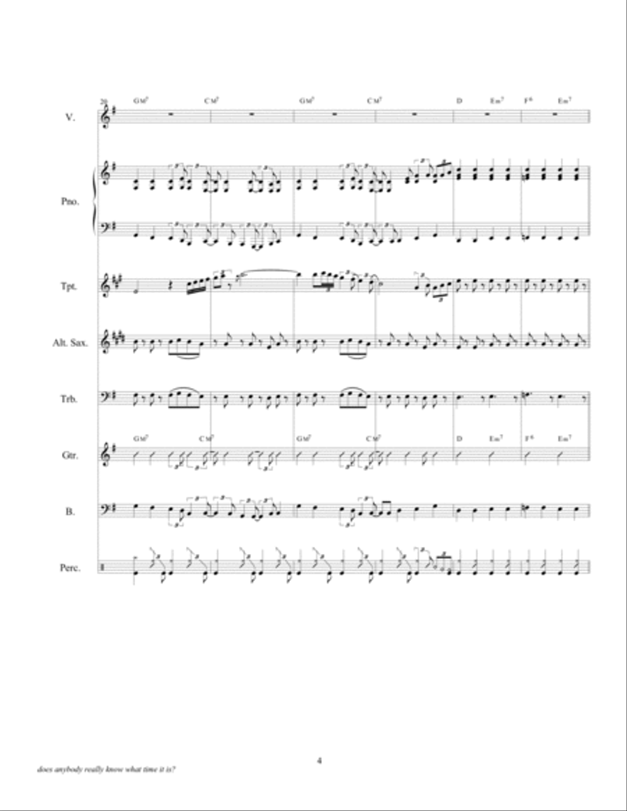 Does Anybody Really Know What Time It Is? Alto Saxophone scores gallery preview page 6