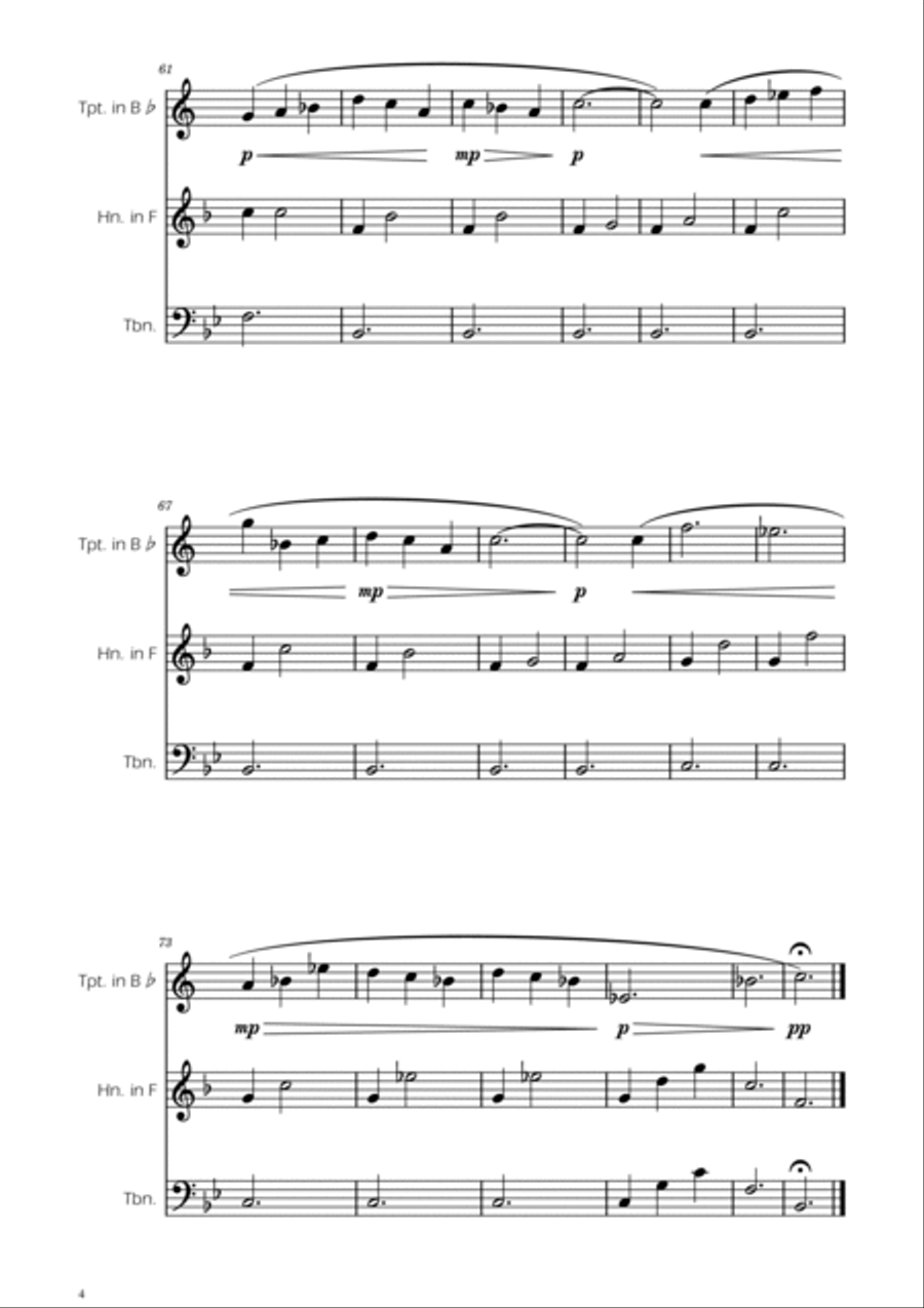 Gymnopedie No. 1 - Brass Trio Brass Trio scores gallery preview page 4