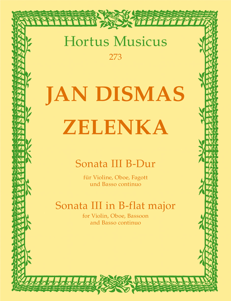 6 Sonatas for 2 Oboes or Violin and Oboes, Bassoon (Violoncello) and Basso continuo. Volume 3 (Sonata No. 3)
