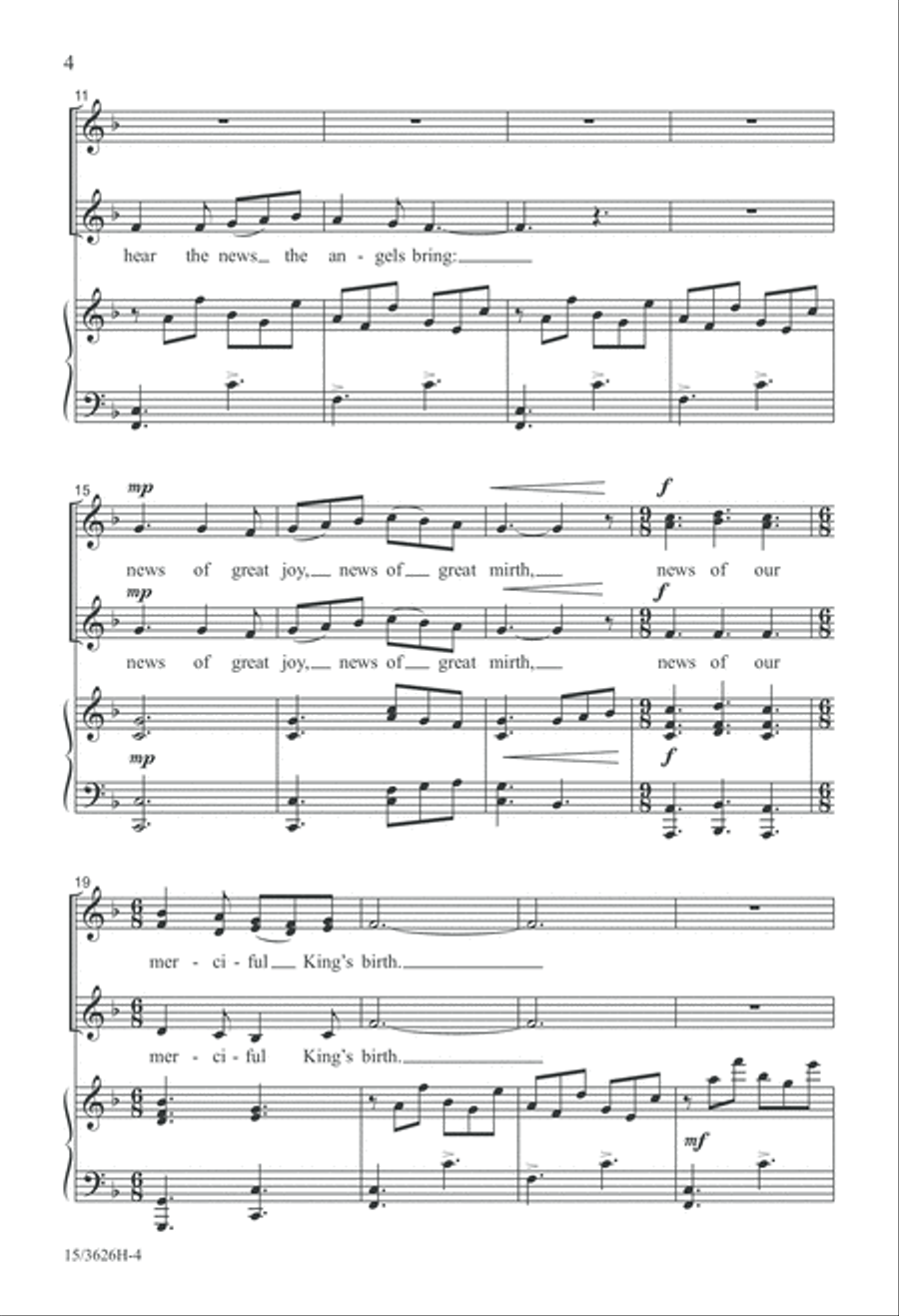 Sussex Carol SSA scores gallery preview page 4