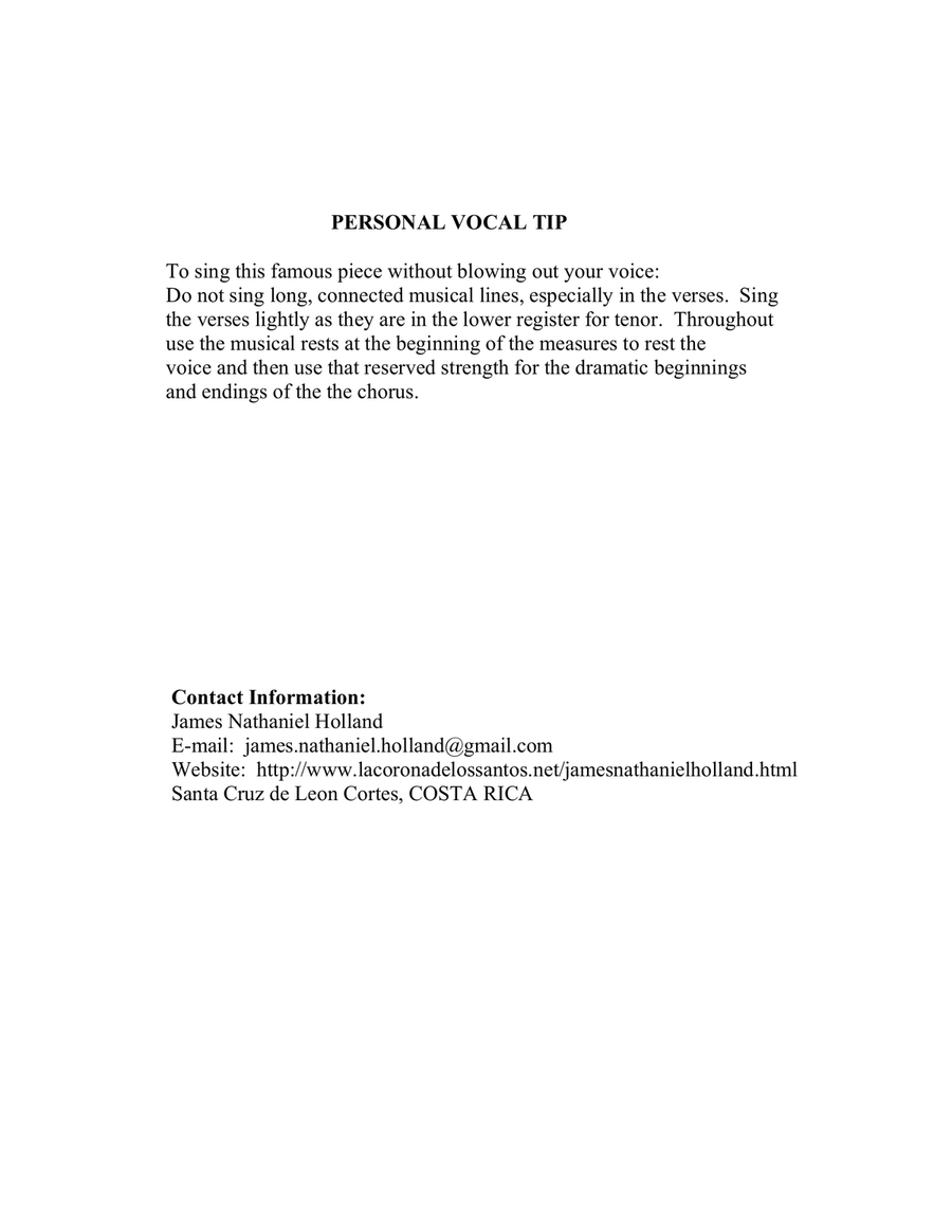 O Sole Mio Arranged for Tenor and Small Ensemble Percussion Ensemble scores gallery preview page 2