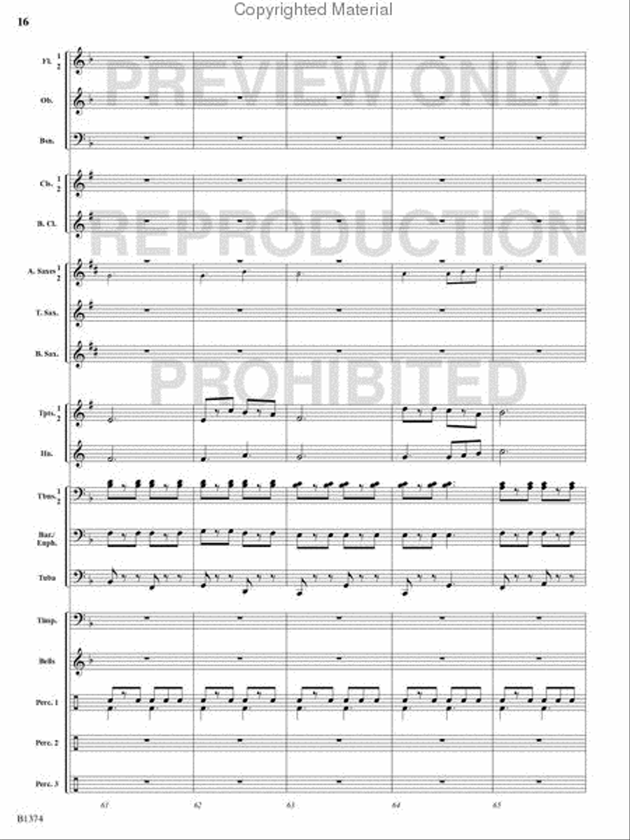 A Stowaway on Santa's Sleigh Concert Band scores gallery preview page 15