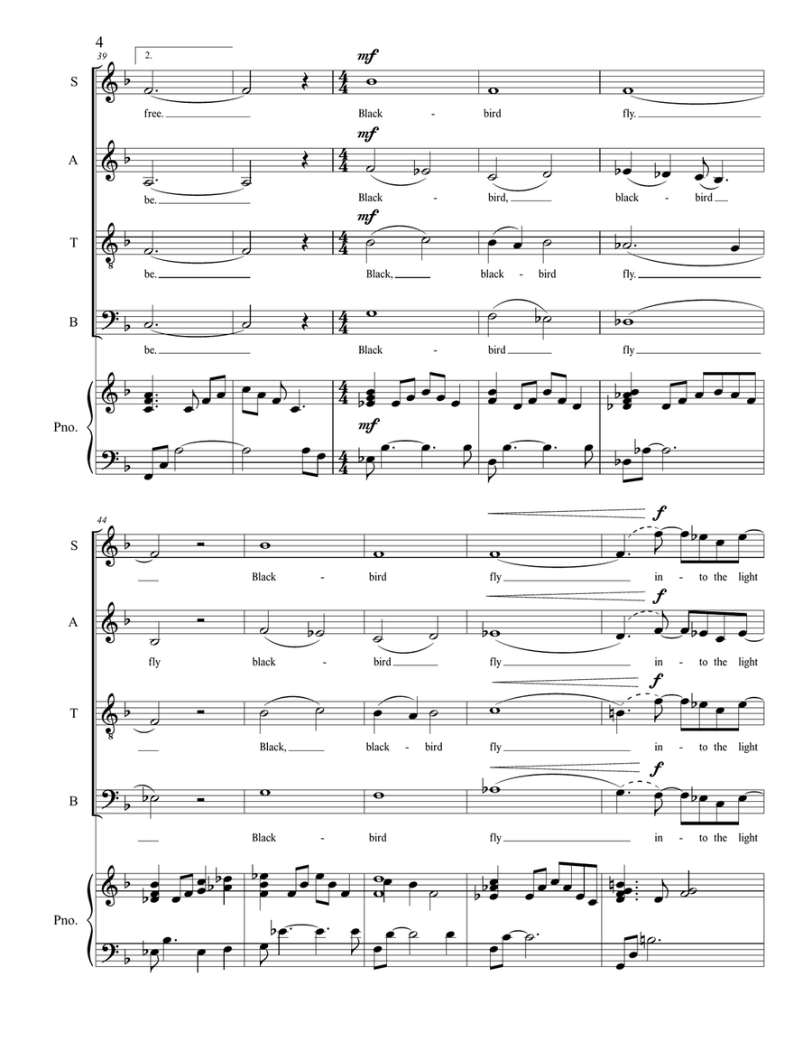 Blackbird 4-Part scores gallery preview page 4