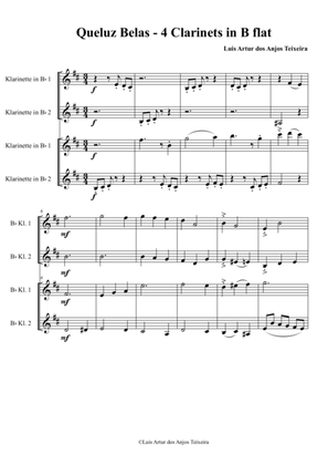 Queluz Belas - for 4 Clarinets in B flat