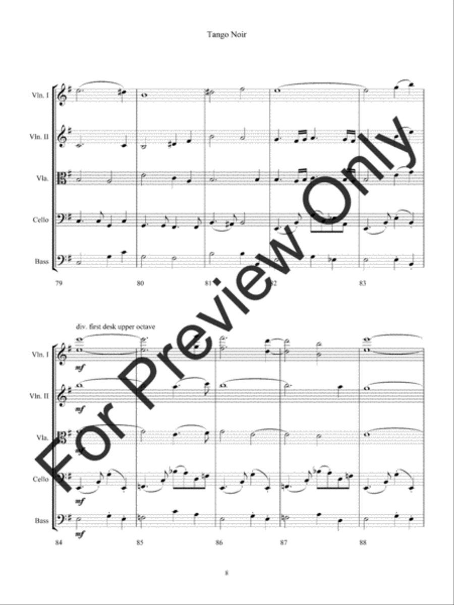 Tango Noir (Score) String Orchestra scores gallery preview page 11