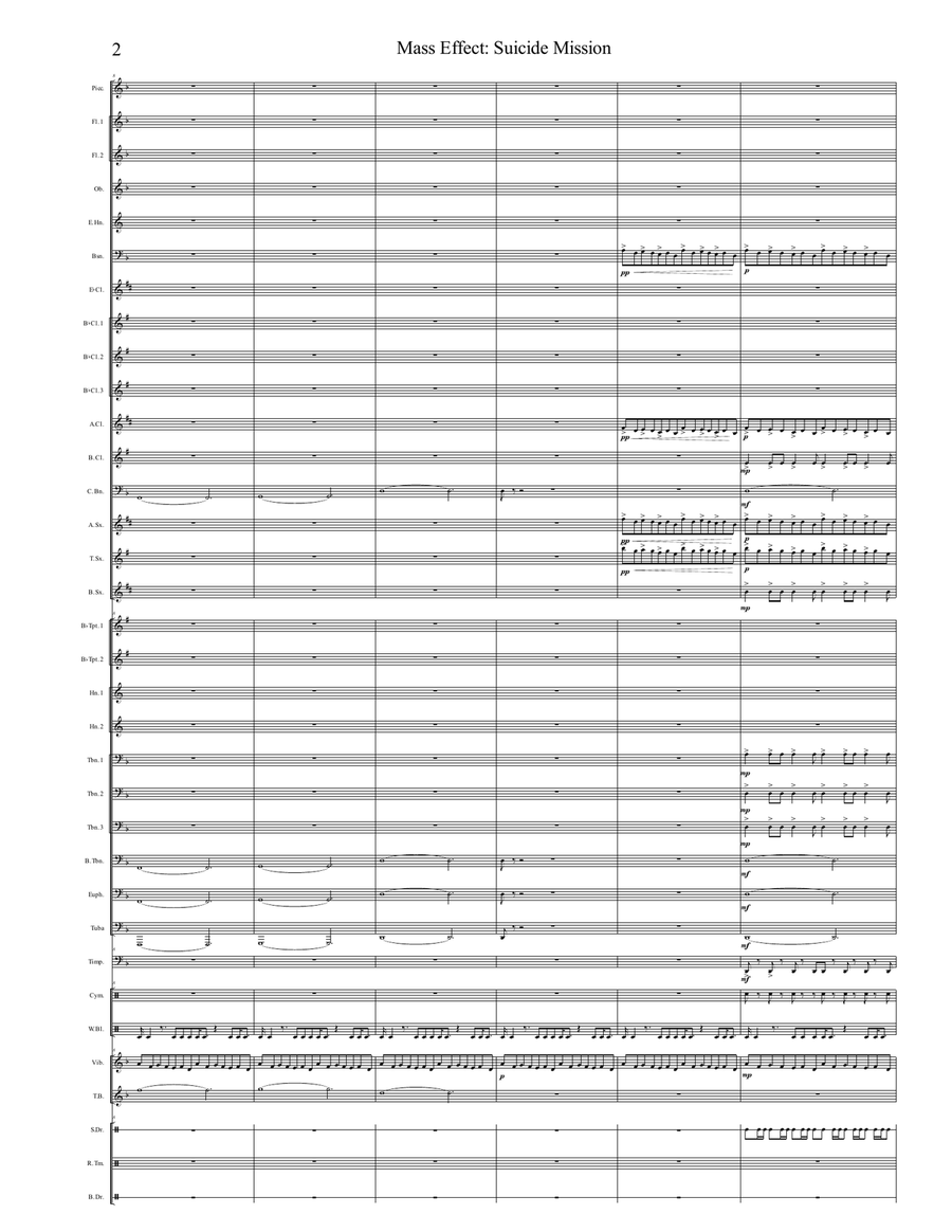 Mass Effect: Suicide Mission Concert Band scores gallery preview page 5