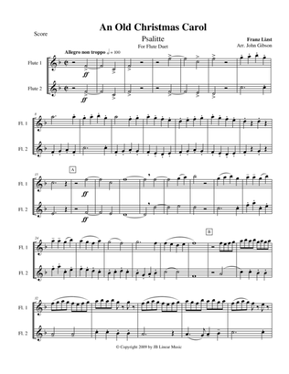 Franz Liszt "Christmas Tree Suite" for Flute Duet