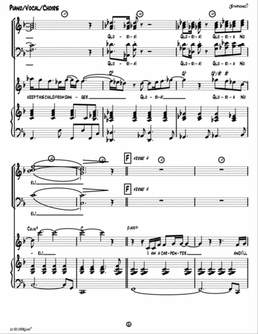 I Am a Carpenter (Joseph's Song) [Octavo w/Piano and Chords] 4-Part scores gallery preview page 6