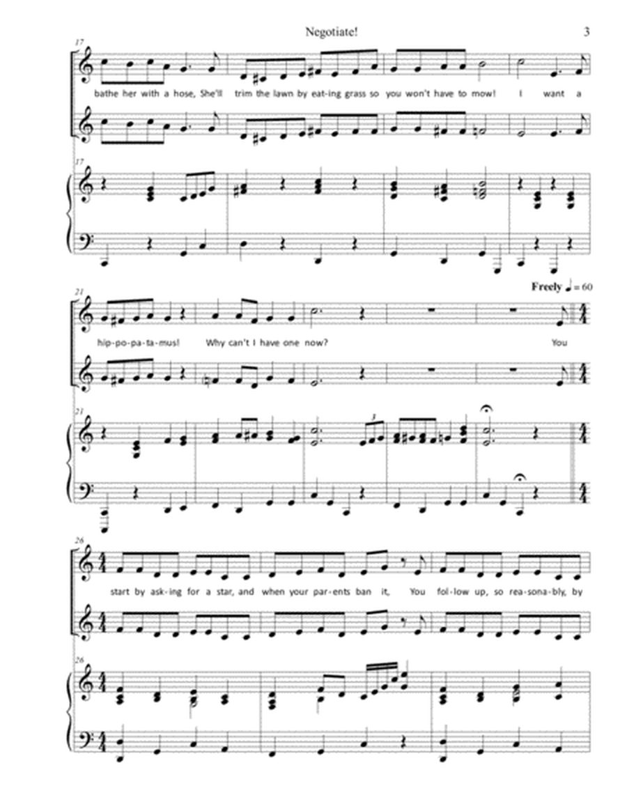 Negotiate! (2-Part Mixed and piano) 7 pages. image number null