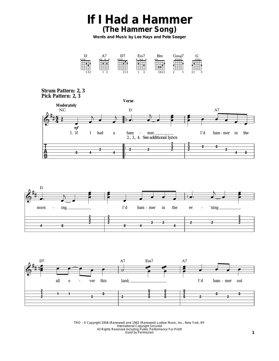 If I Had A Hammer (The Hammer Song)