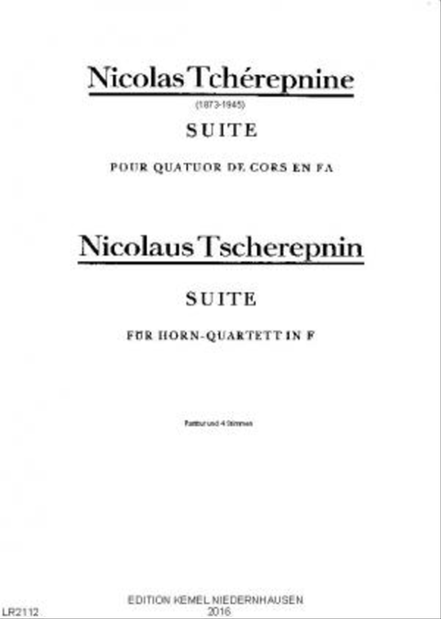Suite French Horn Quartet scores gallery preview page 1