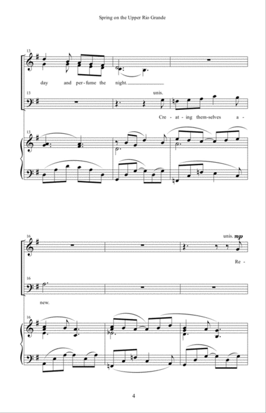 Spring on the Upper Rio Grande 4-Part scores gallery preview page 4