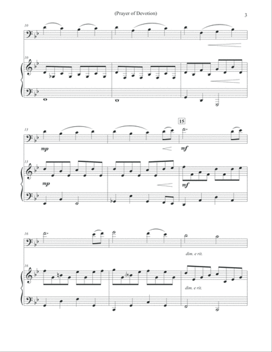 Prayer of Devotion - Cello & Piano Prayer of Devotion - Cello & Piano Piano scores gallery preview page 3