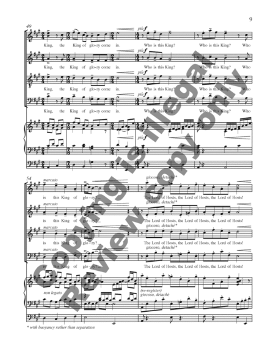 Lift Up Your Heads, O Ye Gates! 4-Part scores gallery preview page 9