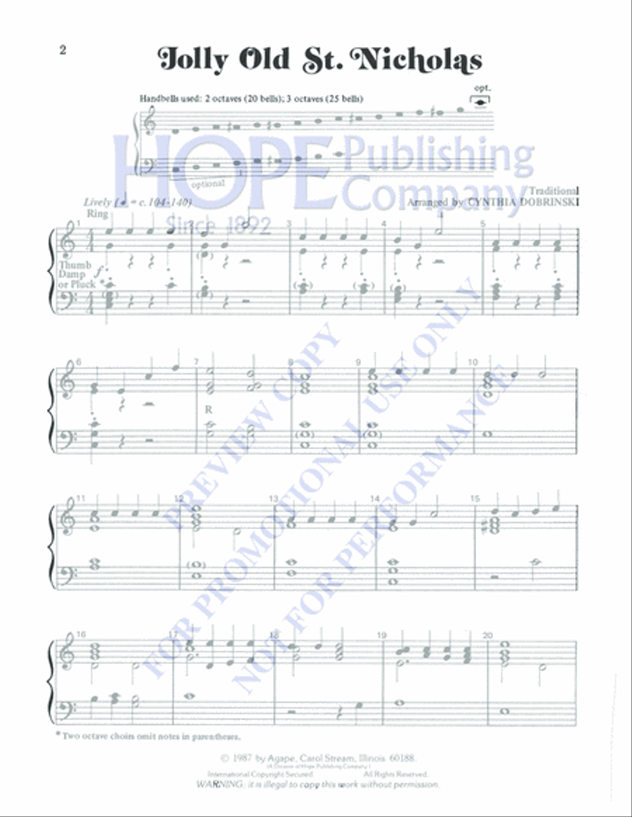 Jolly Old St. Nicholas 3-Octaves scores gallery preview page 2
